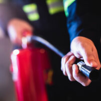 Fire extinguishers at work